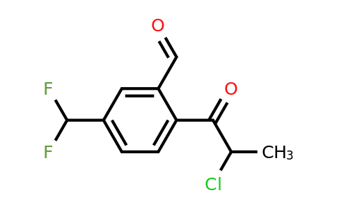 1804040-08-1 | 2-(2-Chloropropanoyl)-5-(difluoromethyl)benzaldehyde