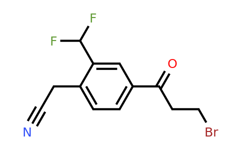 1804040-35-4 | 4-(3-Bromopropanoyl)-2-(difluoromethyl)phenylacetonitrile