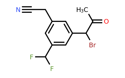 1804040-57-0 | 3-(1-Bromo-2-oxopropyl)-5-(difluoromethyl)phenylacetonitrile