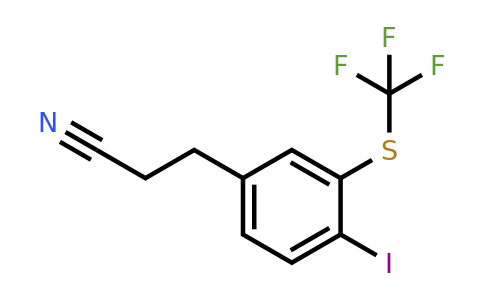 1804040-63-8 | 3-(4-Iodo-3-(trifluoromethylthio)phenyl)propanenitrile