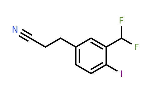 1804040-67-2 | 3-(Difluoromethyl)-4-iodophenylpropanenitrile