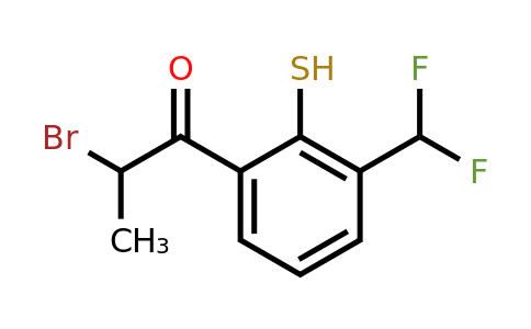 1804041-70-0 | 2-Bromo-1-(3-(difluoromethyl)-2-mercaptophenyl)propan-1-one