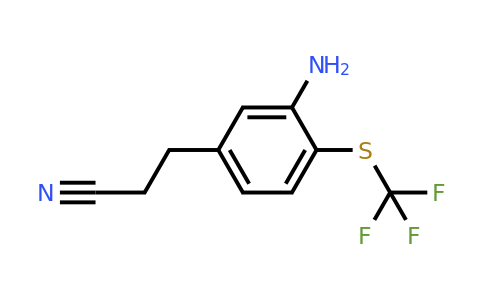1804043-53-5 | 3-(3-Amino-4-(trifluoromethylthio)phenyl)propanenitrile