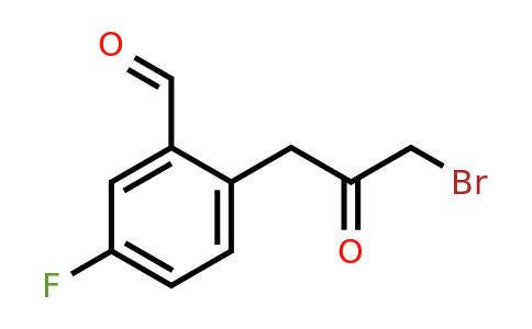 1804047-28-6 | 2-(3-Bromo-2-oxopropyl)-5-fluorobenzaldehyde