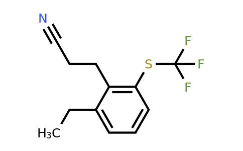 1804048-10-9 | 3-(2-Ethyl-6-(trifluoromethylthio)phenyl)propanenitrile