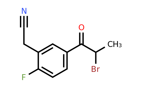 1804048-11-0 | 5-(2-Bromopropanoyl)-2-fluorophenylacetonitrile