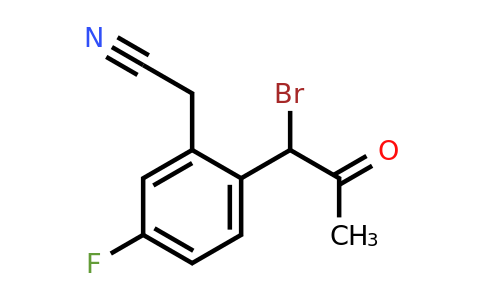 1804048-37-0 | 2-(1-Bromo-2-oxopropyl)-5-fluorophenylacetonitrile