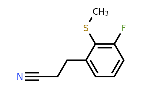 1804051-55-5 | 3-(3-Fluoro-2-(methylthio)phenyl)propanenitrile