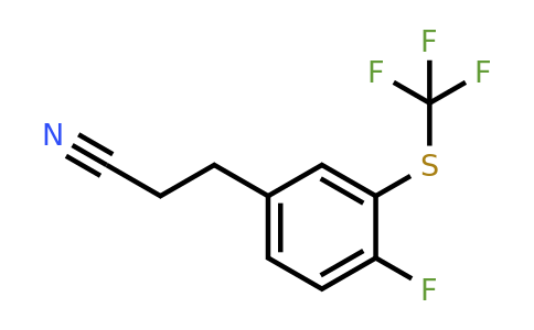 1804052-10-5 | 3-(4-Fluoro-3-(trifluoromethylthio)phenyl)propanenitrile