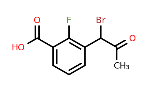 1804053-56-2 | 3-(1-Bromo-2-oxopropyl)-2-fluorobenzoic acid