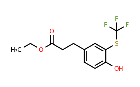 1804056-11-8 | Ethyl 3-(4-hydroxy-3-(trifluoromethylthio)phenyl)propanoate