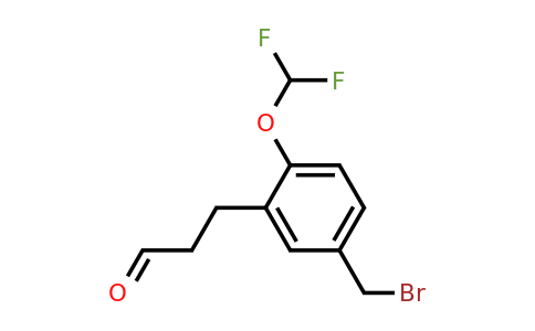 1804064-64-9 | 3-(5-(Bromomethyl)-2-(difluoromethoxy)phenyl)propanal