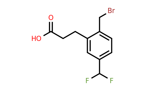 1804065-25-5 | 3-(2-(Bromomethyl)-5-(difluoromethyl)phenyl)propanoic acid