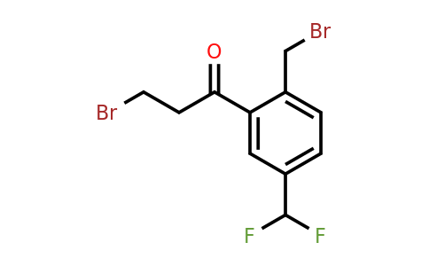 1804065-55-1 | 3-Bromo-1-(2-(bromomethyl)-5-(difluoromethyl)phenyl)propan-1-one
