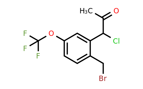 1804066-97-4 | 1-(2-(Bromomethyl)-5-(trifluoromethoxy)phenyl)-1-chloropropan-2-one