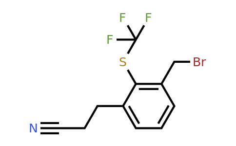 1804068-28-7 | 3-(3-(Bromomethyl)-2-(trifluoromethylthio)phenyl)propanenitrile