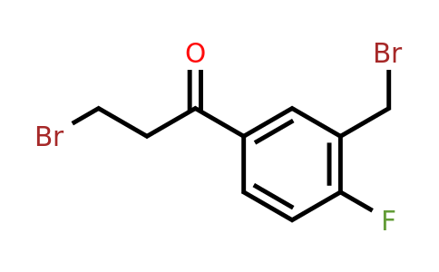 1804068-52-7 | 3-Bromo-1-(3-(bromomethyl)-4-fluorophenyl)propan-1-one