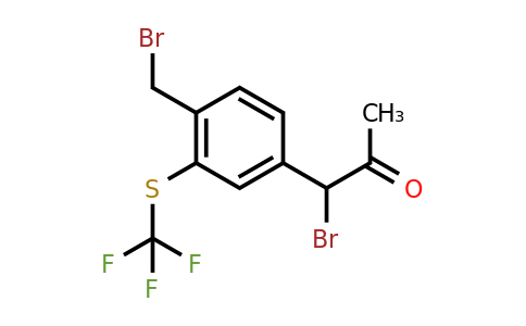 1804068-76-5 | 1-Bromo-1-(4-(bromomethyl)-3-(trifluoromethylthio)phenyl)propan-2-one