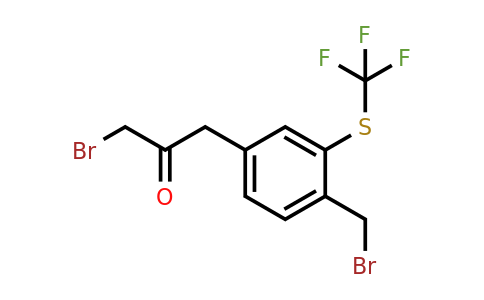 1804068-79-8 | 1-Bromo-3-(4-(bromomethyl)-3-(trifluoromethylthio)phenyl)propan-2-one