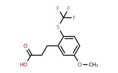 1804070-17-4 | 3-(5-Methoxy-2-(trifluoromethylthio)phenyl)propanoic acid