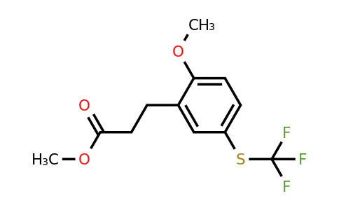 1804070-18-5 | Methyl 3-(2-methoxy-5-(trifluoromethylthio)phenyl)propanoate