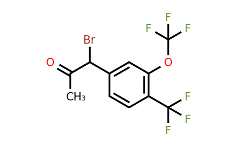 1804071-11-1 | 1-Bromo-1-(3-(trifluoromethoxy)-4-(trifluoromethyl)phenyl)propan-2-one
