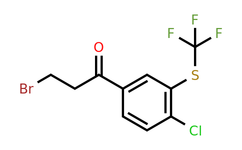 1804071-56-4 | 3-Bromo-1-(4-chloro-3-(trifluoromethylthio)phenyl)propan-1-one