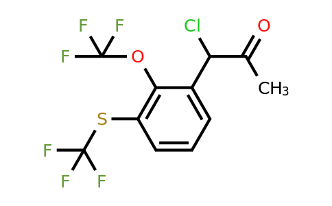 1804071-89-3 | 1-Chloro-1-(2-(trifluoromethoxy)-3-(trifluoromethylthio)phenyl)propan-2-one