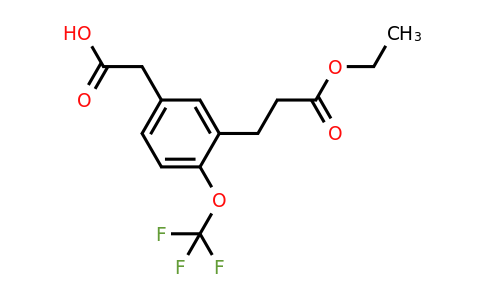 1804072-57-8 | 3-(3-Ethoxy-3-oxopropyl)-4-(trifluoromethoxy)phenylacetic acid
