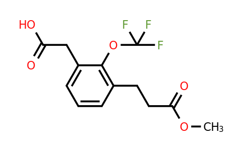 1804072-64-7 | 3-(3-Methoxy-3-oxopropyl)-2-(trifluoromethoxy)phenylacetic acid