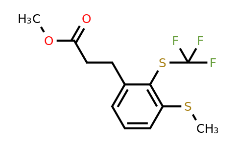 Methyl 3-(3-(methylthio)-2-(trifluoromethylthio)phenyl)propanoate