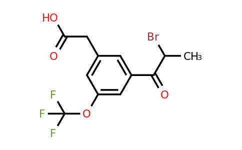 1804072-81-8 | 3-(2-Bromopropanoyl)-5-(trifluoromethoxy)phenylacetic acid