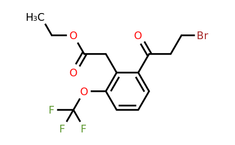 1804073-71-9 | Ethyl 2-(3-bromopropanoyl)-6-(trifluoromethoxy)phenylacetate