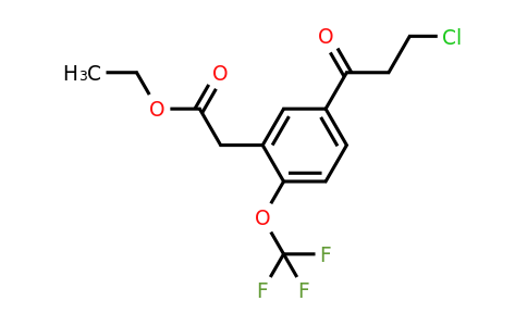 1804073-83-3 | Ethyl 5-(3-chloropropanoyl)-2-(trifluoromethoxy)phenylacetate
