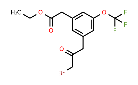 1804074-03-0 | Ethyl 3-(3-bromo-2-oxopropyl)-5-(trifluoromethoxy)phenylacetate