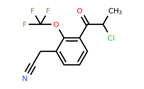 1804074-68-7 | 3-(2-Chloropropanoyl)-2-(trifluoromethoxy)phenylacetonitrile