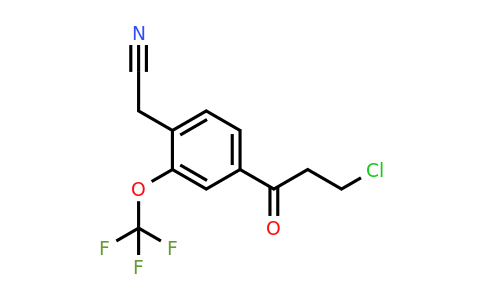 1804074-76-7 | 4-(3-Chloropropanoyl)-2-(trifluoromethoxy)phenylacetonitrile