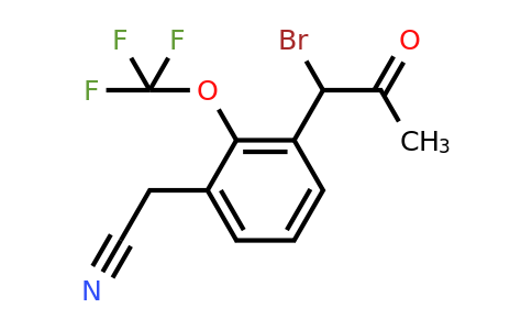 1804074-83-6 | 3-(1-Bromo-2-oxopropyl)-2-(trifluoromethoxy)phenylacetonitrile
