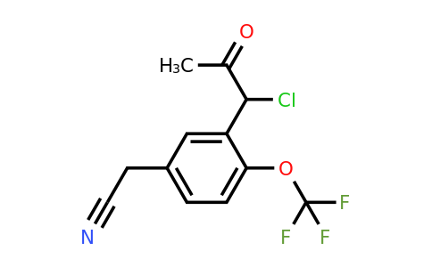 1804075-04-4 | 3-(1-Chloro-2-oxopropyl)-4-(trifluoromethoxy)phenylacetonitrile