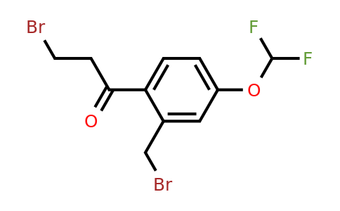 1804075-17-9 | 3-Bromo-1-(2-(bromomethyl)-4-(difluoromethoxy)phenyl)propan-1-one