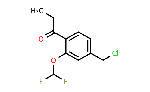 1804075-18-0 | 1-(4-(Chloromethyl)-2-(difluoromethoxy)phenyl)propan-1-one