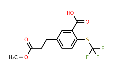 1804075-21-5 | 5-(3-Methoxy-3-oxopropyl)-2-(trifluoromethylthio)benzoic acid