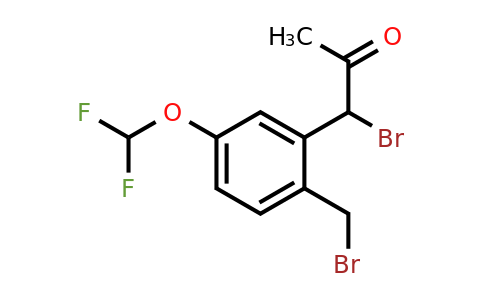 1804075-37-3 | 1-Bromo-1-(2-(bromomethyl)-5-(difluoromethoxy)phenyl)propan-2-one