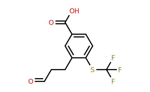 1804075-40-8 | 3-(3-Oxopropyl)-4-(trifluoromethylthio)benzoic acid