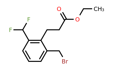 Ethyl 3-(2-(bromomethyl)-6-(difluoromethyl)phenyl)propanoate