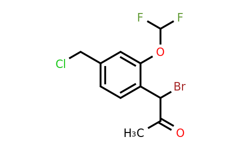 1804075-71-5 | 1-Bromo-1-(4-(chloromethyl)-2-(difluoromethoxy)phenyl)propan-2-one
