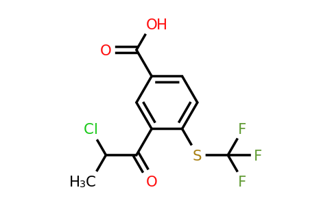 1804075-75-9 | 3-(2-Chloropropanoyl)-4-(trifluoromethylthio)benzoic acid