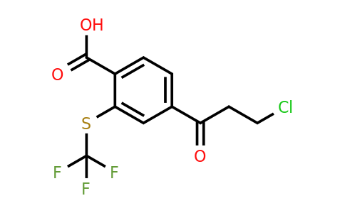 1804075-81-7 | 4-(3-Chloropropanoyl)-2-(trifluoromethylthio)benzoic acid