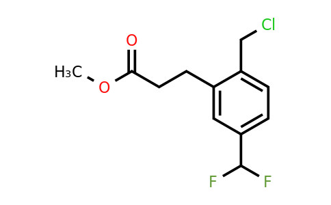 1804075-84-0 | Methyl 3-(2-(chloromethyl)-5-(difluoromethyl)phenyl)propanoate