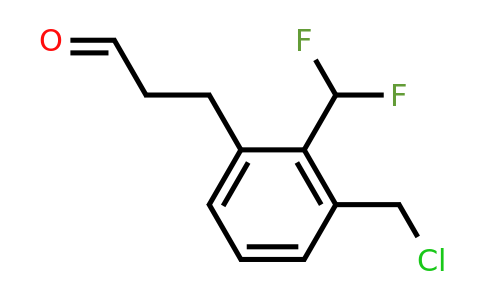 1804076-03-6 | 3-(3-(Chloromethyl)-2-(difluoromethyl)phenyl)propanal